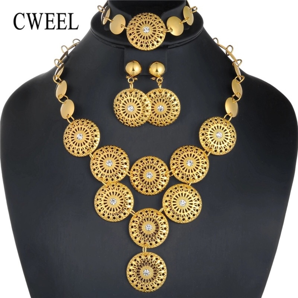 Bead jewelry set with earrings & bracelet